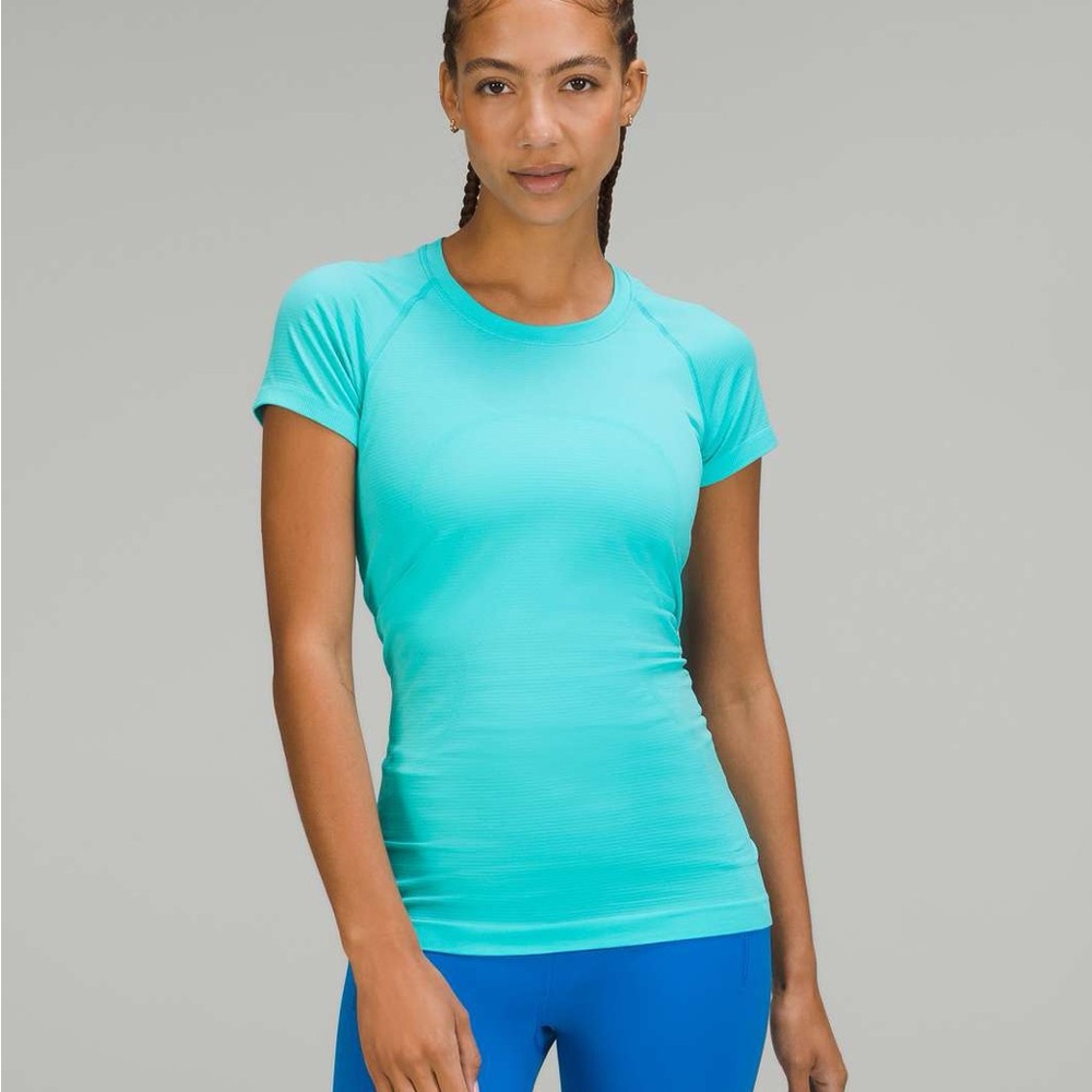 Lululemon Swiftly Tech Short Sleeve Shirt 2.0 Electric Turquoise Size 8